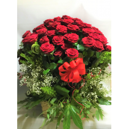 cesto rose rosse