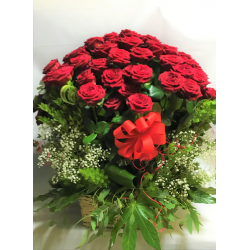 cesto rose rosse
