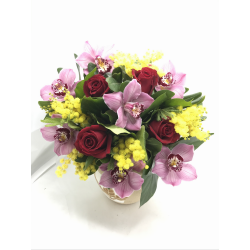 bouquet rose e orchidee