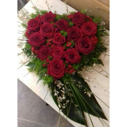 cuore di rose rosse