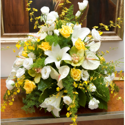 composizione in cesto per nozze